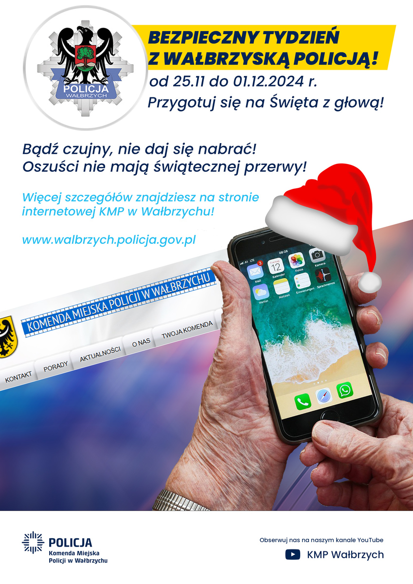 Plakat tydzień z wałbrzyską Policją