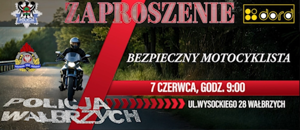Zaproszenie na akcję Bezpieczny motocyklista