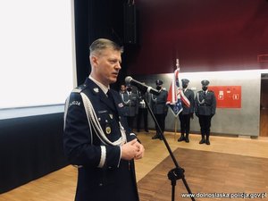Na zdjęciu Komendant Wojewódzki Policji we Wrocławiu.