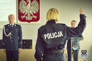 Na zdjęciu policjanci podczas poprzedniego ślubowania.