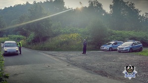 Na zdjęciu policjanci podczas Trzeźwego poranka.