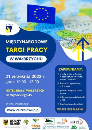 Plakat Międzynarodowych Targów Pracy.