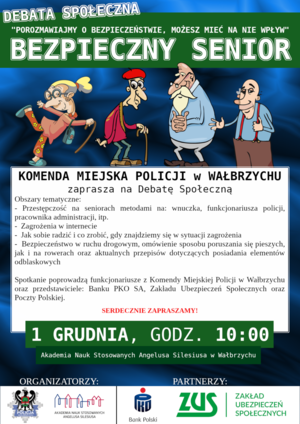 Plakat Bezpieczny senior