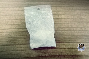 Na zdjęciu zabezpieczone narkotyki w postaci amfetaminy.
