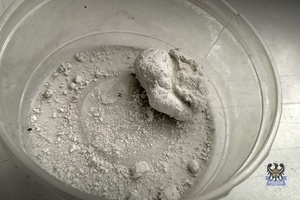 Na zdjęciu zabezpieczone narkotyki w postaci amfetaminy.