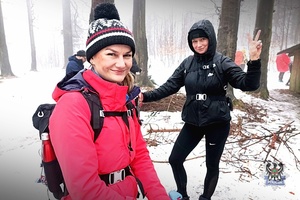 Na zdjęciu policjantki biorące udział w Mieroszowskiej Wyrypie.