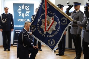 Na zdjęciu policjanci podczas uroczystości.