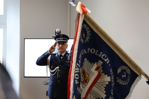 Na zdjęciu policjanci podczas uroczystości.