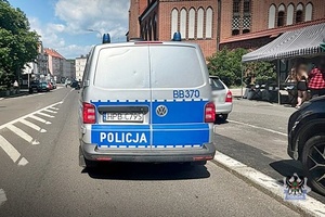 Na zdjęciu policyjny radiowóz.