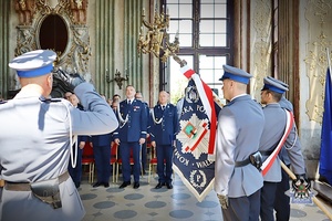 Na zdjęciu uczestnicy uroczystości Święta Policji.