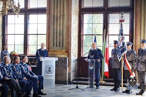 Na zdjęciu uczestnicy uroczystości Święta Policji.