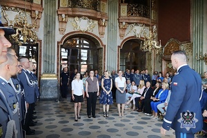 Na zdjęciu uczestnicy Święta Policji w Zamku Książ.