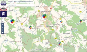 Screen Krajowa Mapa Zagrożeń Bezpieczeństwa.