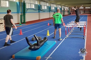 Na zdjęciu uczestnicy zajęć sportowych.