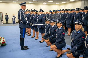 Na zdjęciu policjanci biorący udział w mianowaniu.