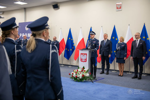 Na zdjęciu policjanci biorący udział w mianowaniu.