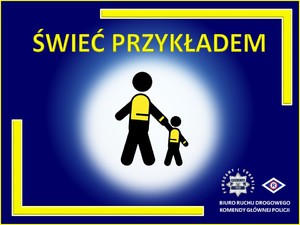 Plakt z napisem Świec Przykładem