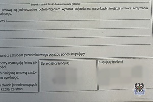 Umowa kupna sprzedaży.