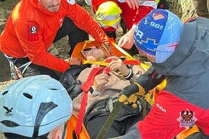 Na zdjęciu uczestnicy działań ratowniczych na terenie Książąńskiego Parku Krajobrazowego.