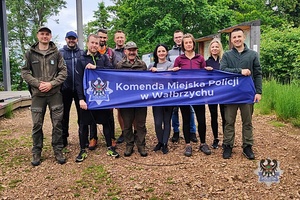 Na zdjęciu policjanci, którzy wzięli udział w działaniach Wiosna na sportowo.
