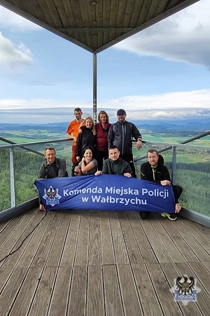 Na zdjęciu policjanci, którzy wzięli udział w działaniach Wiosna na sportowo.