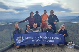 Na zdjęciu policjanci, którzy wzięli udział w działaniach Wiosna na sportowo.