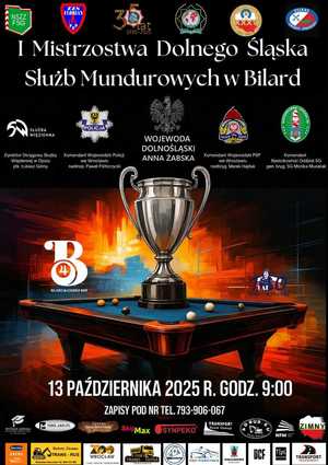 Plakat Mistrzostwa Dolnego Śląska w Bilard