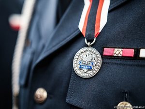 Na zdjęciu policjanci podczas uroczystości Święta Policji we Wrocławiu.