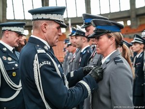 Na zdjęciu policjanci podczas uroczystości Święta Policji we Wrocławiu.