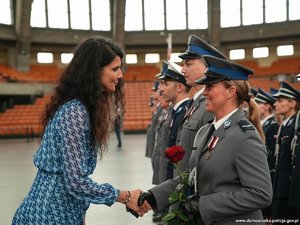 Na zdjęciu policjanci podczas uroczystości Święta Policji we Wrocławiu.