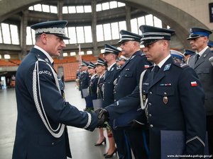Na zdjęciu policjanci podczas uroczystości Święta Policji we Wrocławiu.