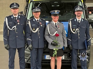 Na zdjęciu policjanci podczas uroczystości Święta Policji we Wrocławiu.