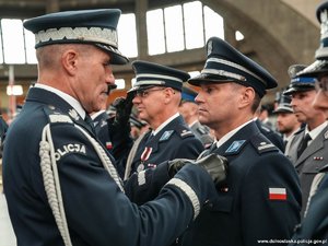 Na zdjęciu policjanci podczas uroczystości Święta Policji we Wrocławiu.