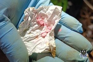 Na zdjeciu zabezpieczone narkotyki w postaci amfetaminy.