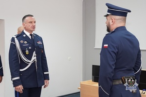 Na zdjęciu policjanci podczas uroczystości.