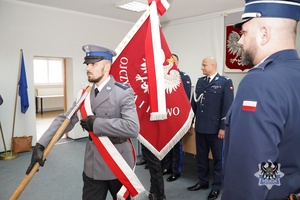 Na zdjęciu policjanci podczas uroczystości.