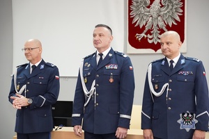 Na zdjęciu policjanci podczas uroczystości.