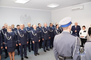 Na zdjęciu policjanci podczas uroczystości.