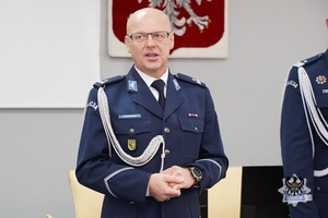 Na zdjęciu policjanci podczas uroczystości.