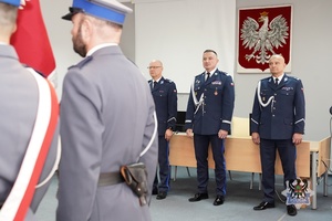 Na zdjęciu policjanci podczas uroczystości.