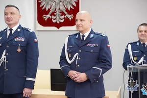 Na zdjęciu policjanci podczas uroczystości.