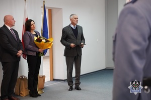 Na zdjęciu policjanci podczas uroczystości.