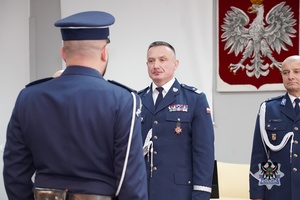 Na zdjęciu policjanci podczas uroczystości.