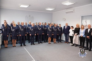Na zdjęciu policjanci podczas uroczystości.