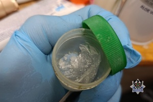 Na zdjęciu narkotyki w postaci amfetaminy.