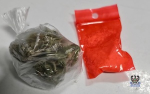 Na zdjęciu zabezpieczone narkotyki w postaci marihuany.