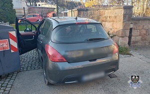 Na zdjęciu kontrolowany samochód.