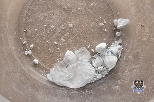 Na zdjęciu zabezpieczone narkotyki w postaci amfetaminy.