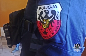 Na zdjęciu emblemat wałbrzyskiej komendy.