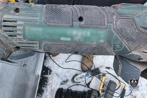 Na zdjęciu jedno z odzyskanych elektronarzędzi.